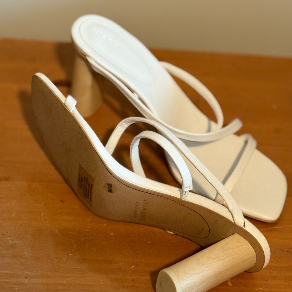 Vince Camuto Cream Strappy Heels